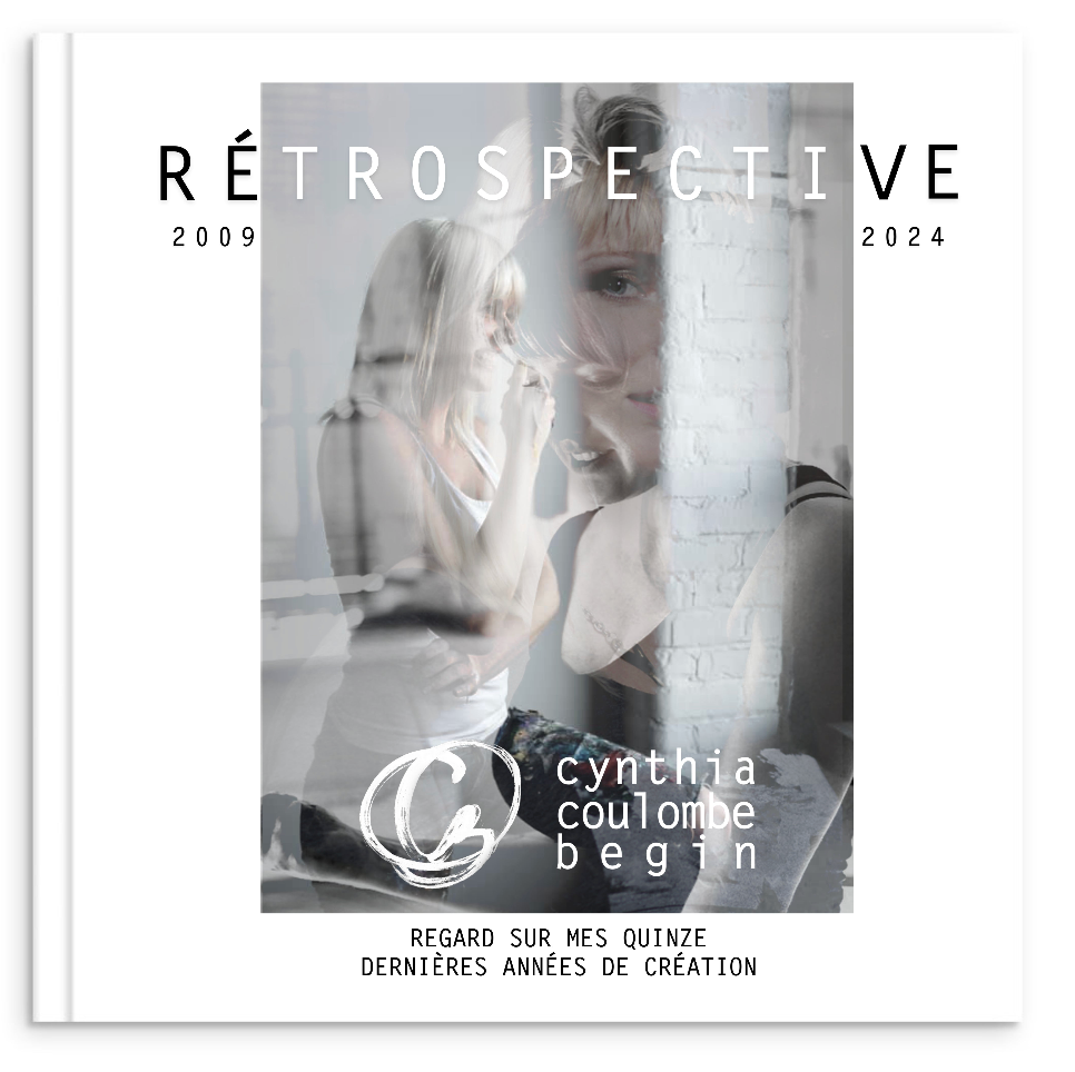 Couverture du livre de l'artiste CCB – Rétrospective 2009-2024 par Cynthia Coulombe Bégin 